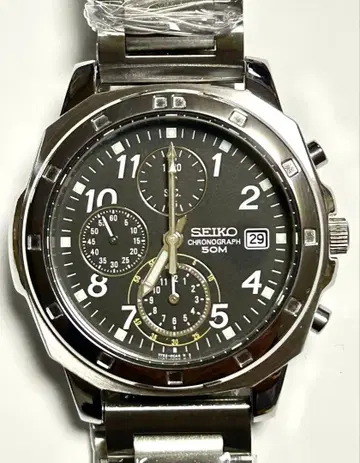 세이코 SEIKO 크로노그래프 블랙 남성용 손목시계 SND195P