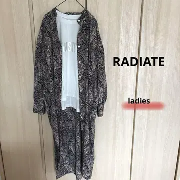 페이즐리 무늬 긴팔 셔츠 원피스