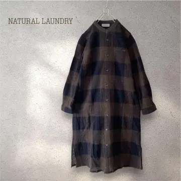 NATURAL LAUNDRY 울 밴드 카라 원피스 튜닉