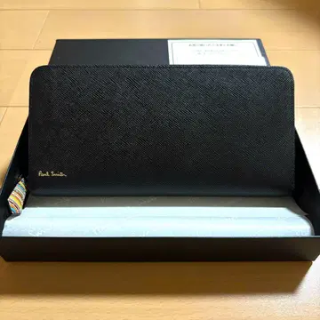 초레어 Paul Smith 지퍼 스트로우 레인 장지갑 미사용 새상품 블랙