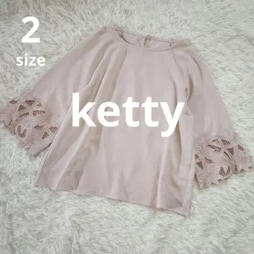 ketty 케티 자수 7부 소매 블라우스 플라워 꽃무늬 핑크