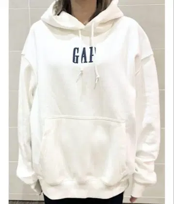 GAP 화이트 후드티 L