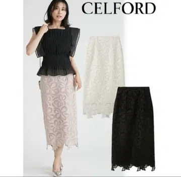 CELFORD 셀포드 리본 레이스 타이트 스커트