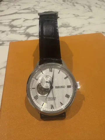 [컨디션 최상] SEIKO 프레사지 오픈 하트 남성용 자동 손목시계