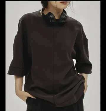 Back Satin Pullover 차콜 그레이