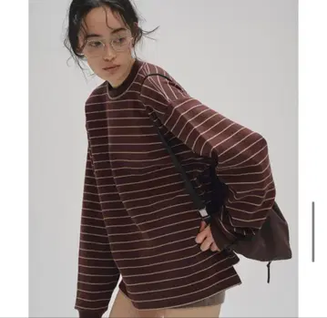 todayful Border Long T-shirts 초코