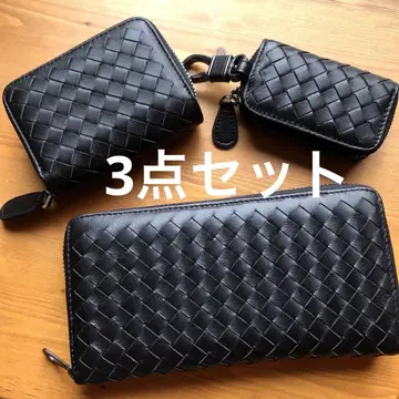 장지갑 카드 케이스 키케이스 천연 가죽 램스킨 3종 세트
