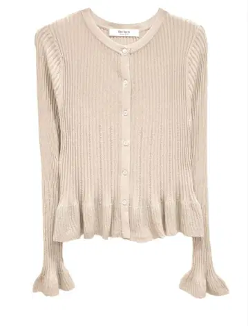 herlipto Frill Knit Cardigan beige