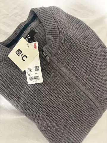 UNIQLO C 크루넥 풀 집업 가디건 M
