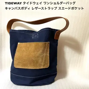 TIDEWAY 중고 구제 의류 원숄더백 네이비 캔버스