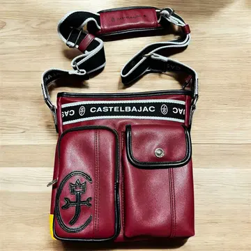 CASTELBAJAC 와인 레드 숄더백