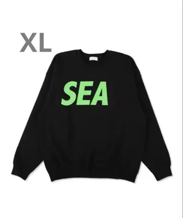 SEA 크루넥 스웨트셔츠 - 블랙 / XL
