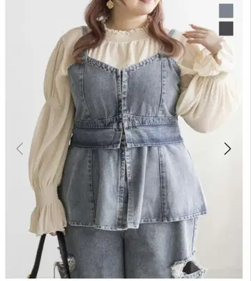 CLETTE 2WAY 데님 뷔스티에 블루 4L