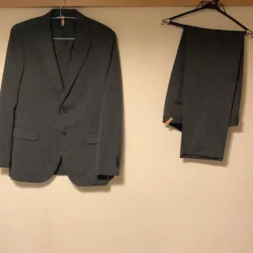 BEAMS HEART 스트라이프 비즈니스 정장 그레이 스트라이프