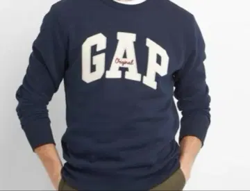 GAP 갭 로고 크루넥 맨투맨 상의 맨투맨 트레이닝복 네이비