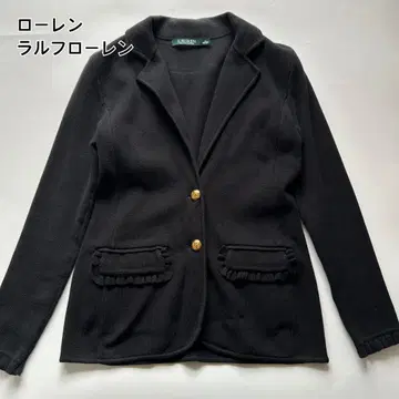 로렌 랄프 로렌 테일러드 자켓 프릴 골드 버튼