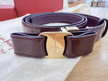 Salvatore Ferragamo 버건디 벨트