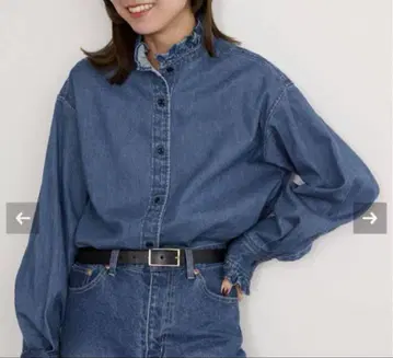 JOURNAL STANDARD relume 데님 프릴 셔츠