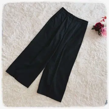 [잇츠 인터내셔널] 여성용 와이드 팬츠 체크 무늬 깔끔 M
