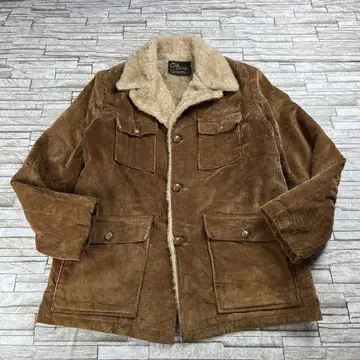 80s 90s 빈티지 보아 코듀로이 자켓 브라운