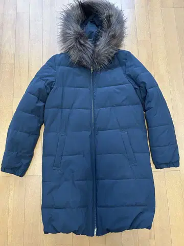 렙심 네이비 롱 코트 충전솜