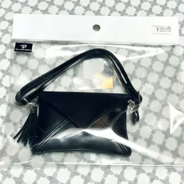 인형용 보크스제 인조 가죽 2WAY 클러치백 블랙 used