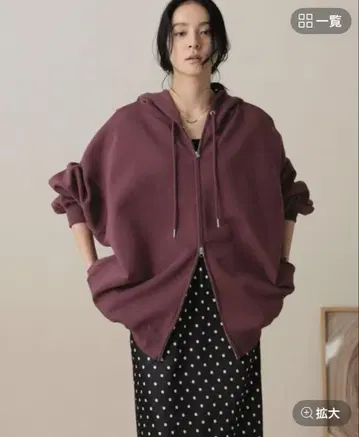 LOWRYS FARM BIGZIP 후디 크림슨 38