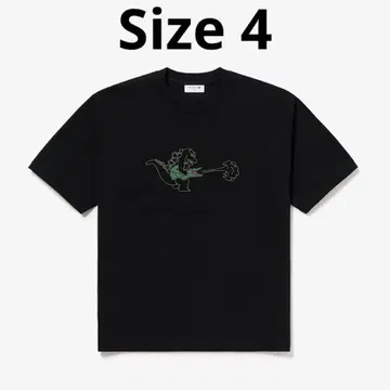 라코스테 x 고질라 T셔츠 블랙 LACOSTE GODZILLA