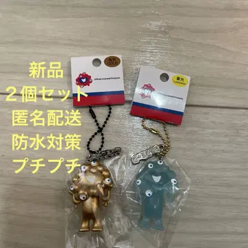 EXPO 간사이 만박 미야쿠미야쿠 축광과 골드 입체 마스코트 키링