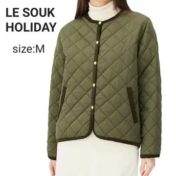 [ 새상품급 ] LE SOUK HOLIDAY 노카라 퀼트 자켓