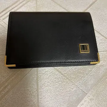 [ 새상품급 ] dunhill 블랙 가죽 명함지갑
