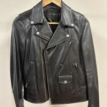 Urban Research 블랙 라이더 자켓 램 가죽 S