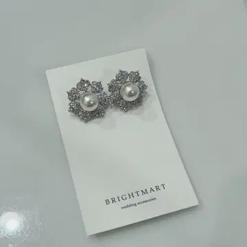 BRIGHTMART 꽃 모양 펄 클립 귀찌