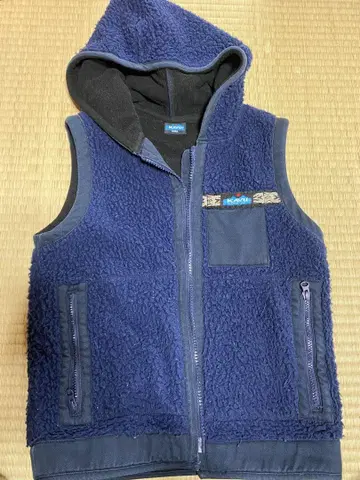 KAVU 후드 부착 보아 베스트 S 네이비