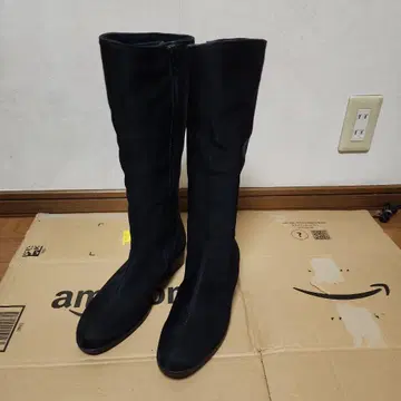 블랙 롱 부츠 고어텍스 24cm