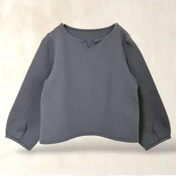 [SISVEIL] 긴팔 상의 M 그레이 U넥 캐주얼 풀오버