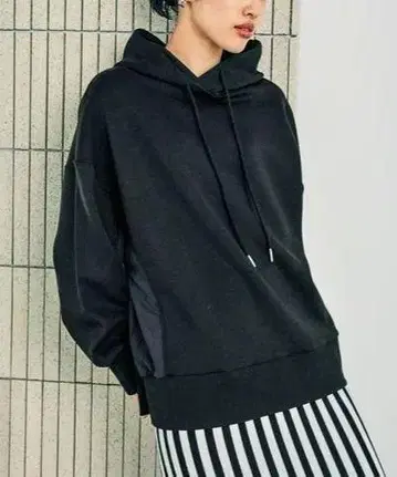 LEPSIM 이소재 개더 후드티