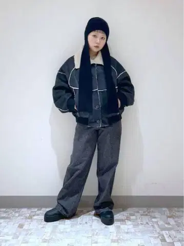 LOWRYSFARM 무스탕 보아 블루종