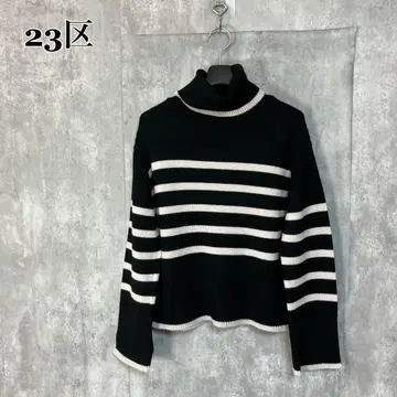 23구 울 미들 게이지 보더 니트 32
