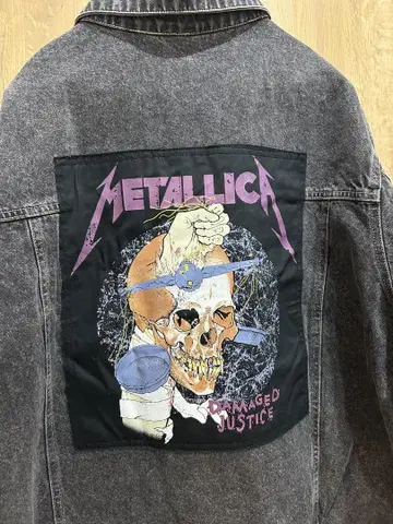 새상품 2XL! 메탈리카 데님 자켓 블랙 메탈리카 G 자켓