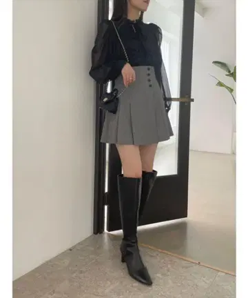 SNIDEL 플리츠 스카쇼팬 GRY 그레이 2