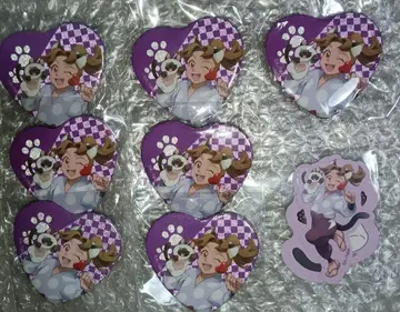 닌타마 란타로 난자타운 타무라 미키에몬 하트 캔뱃지 스티커