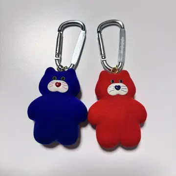 mojojojo 피규어 마스코트 고양이 nicky 파랑 & 빨간색 가챠