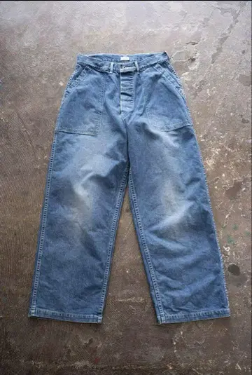 인디고 수빈 코튼 11.5oz 데님 베이커 팬츠