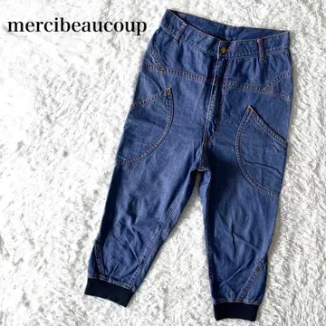 mercibeaucoup 메르시보쿠 데님 사루엘 팬츠 밑단 리브 0