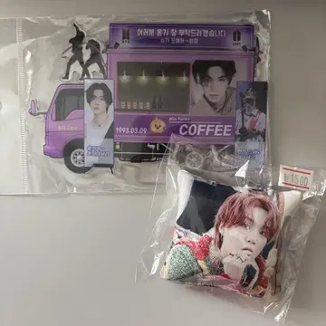 BTS 카페카 아크릴 스탠드 윤기 생일 버스 윤기 생일