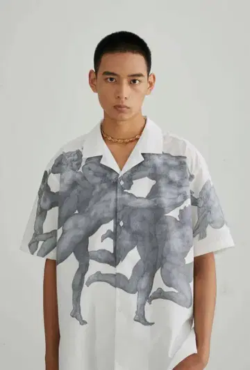 GAGNONLEE Cuban Color Sketch Print Shirt