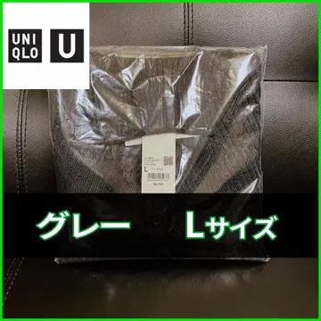 유니클로U 메리노 블렌드 하이넥 가디건 다크 그레이 L 사이즈
