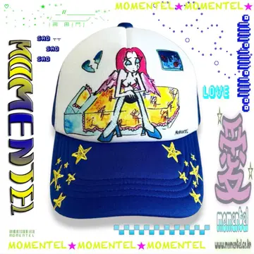 momentel star drawing mesh cap Blue 한국