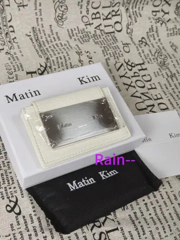 Matin Kim 화이트 카드 케이스 가죽 새상품